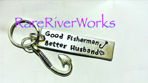 Good Fisherman Better Husband Keychain