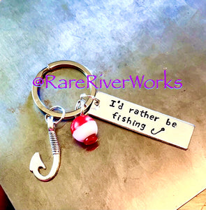 I’d Rather Be Fishing Keychain