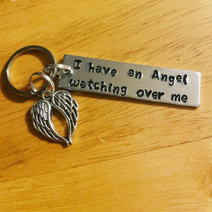 Angel watching over me keychain