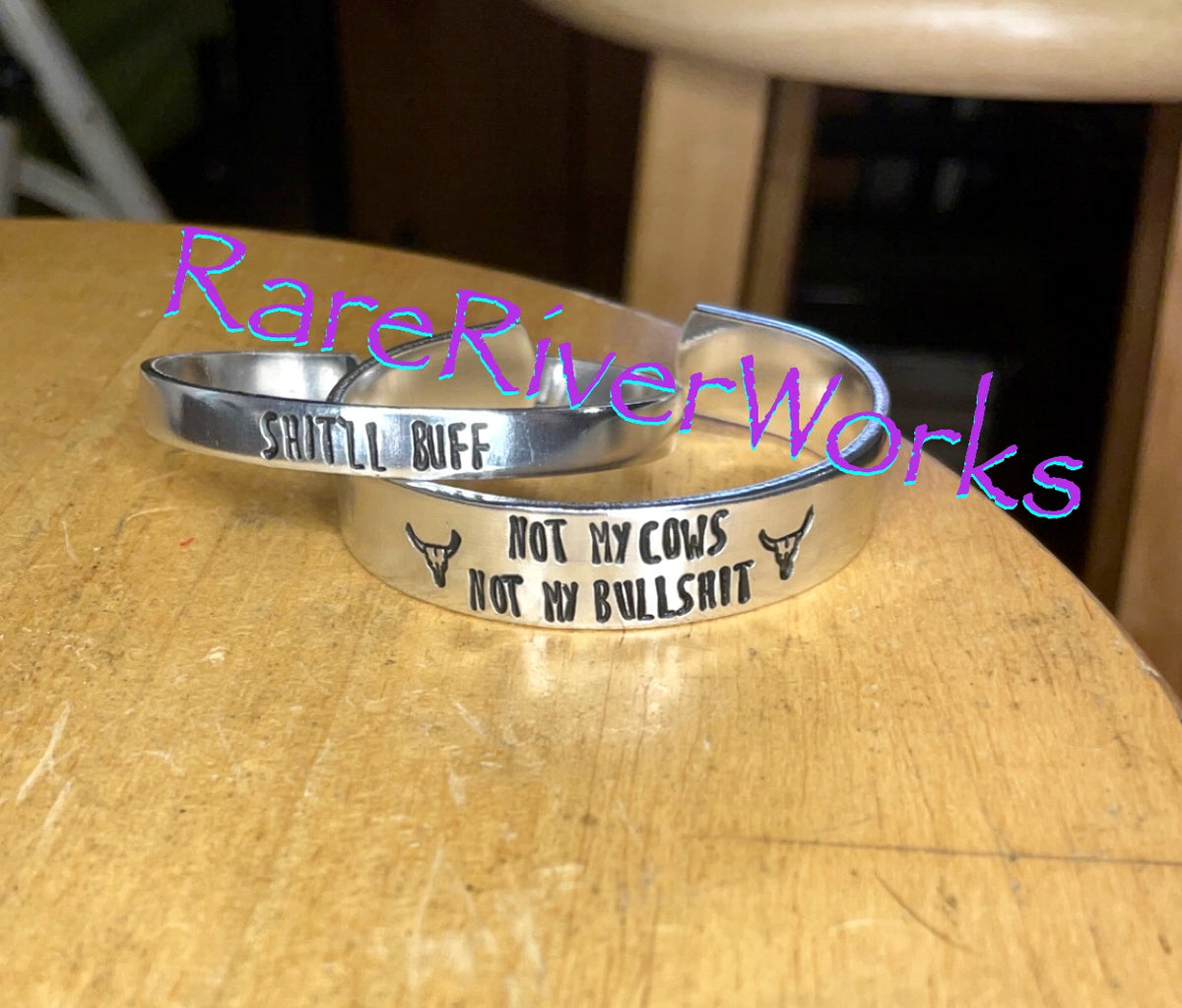 Shitll Buff Hand Stamped Cuff Rare River Works